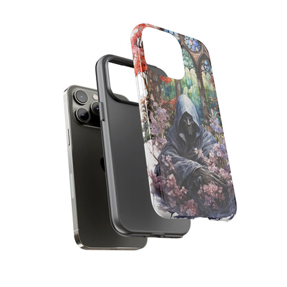 Gothic Floral iPhone Case - Tough Cases with Dark Aesthetic Design