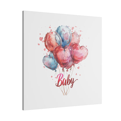 Baby Balloon Canvas Art - Colorful Nursery Decor