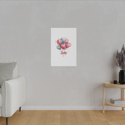 Baby Balloon Canvas Art - Colorful Nursery Decor