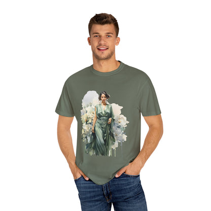 Floral Elegance Unisex Garment-Dyed T-Shirt - Stylish Spring Fashion
