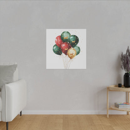 Festive Balloon Canvas Art - Holiday Decor