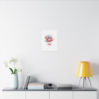 Baby Balloon Canvas Art - Colorful Nursery Decor